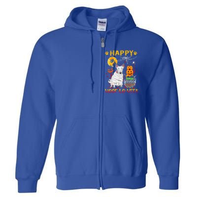 Bull Terrier Mummy Happy Woofgreat Giftlogreat Giftween Halloween Pumpkin Gift Full Zip Hoodie