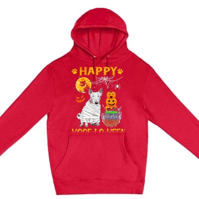 Bull Terrier Mummy Happy Woofgreat Giftlogreat Giftween Halloween Pumpkin Gift Premium Pullover Hoodie