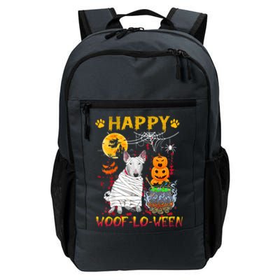 Bull Terrier Mummy Happy Woofgreat Giftlogreat Giftween Halloween Pumpkin Gift Daily Commute Backpack