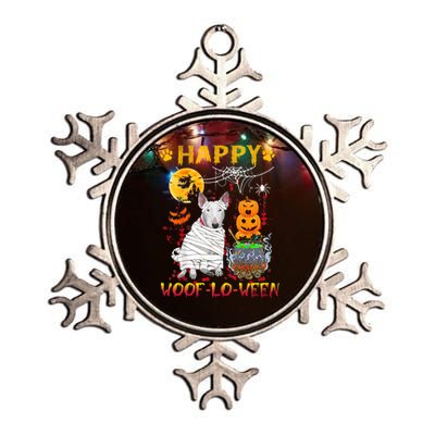 Bull Terrier Mummy Happy Woofgreat Giftlogreat Giftween Halloween Pumpkin Gift Metallic Star Ornament