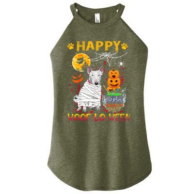 Bull Terrier Mummy Happy Woofgreat Giftlogreat Giftween Halloween Pumpkin Gift Women's Perfect Tri Rocker Tank