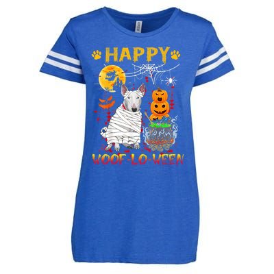 Bull Terrier Mummy Happy Woofgreat Giftlogreat Giftween Halloween Pumpkin Gift Enza Ladies Jersey Football T-Shirt