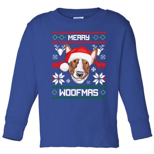 Bull Terrier Merry Woofmas Gift For Christmas Dog Xmas Xmas Gift Toddler Long Sleeve Shirt