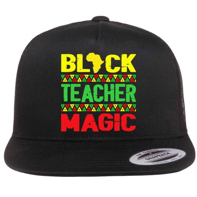 Black Teacher Magic Melanin Pride Juneteenth History Month Flatbill Hat
