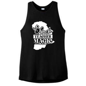 Black Teacher Magic Teacher Black History Month Ladies PosiCharge Tri-Blend Wicking Tank