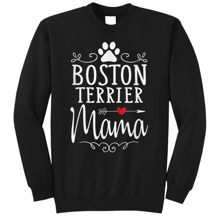 Boston Terrier Mama Funny Boston Terrier Lover Sweatshirt