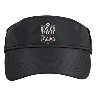 Boston Terrier Mama Funny Boston Terrier Lover Adult Drive Performance Visor