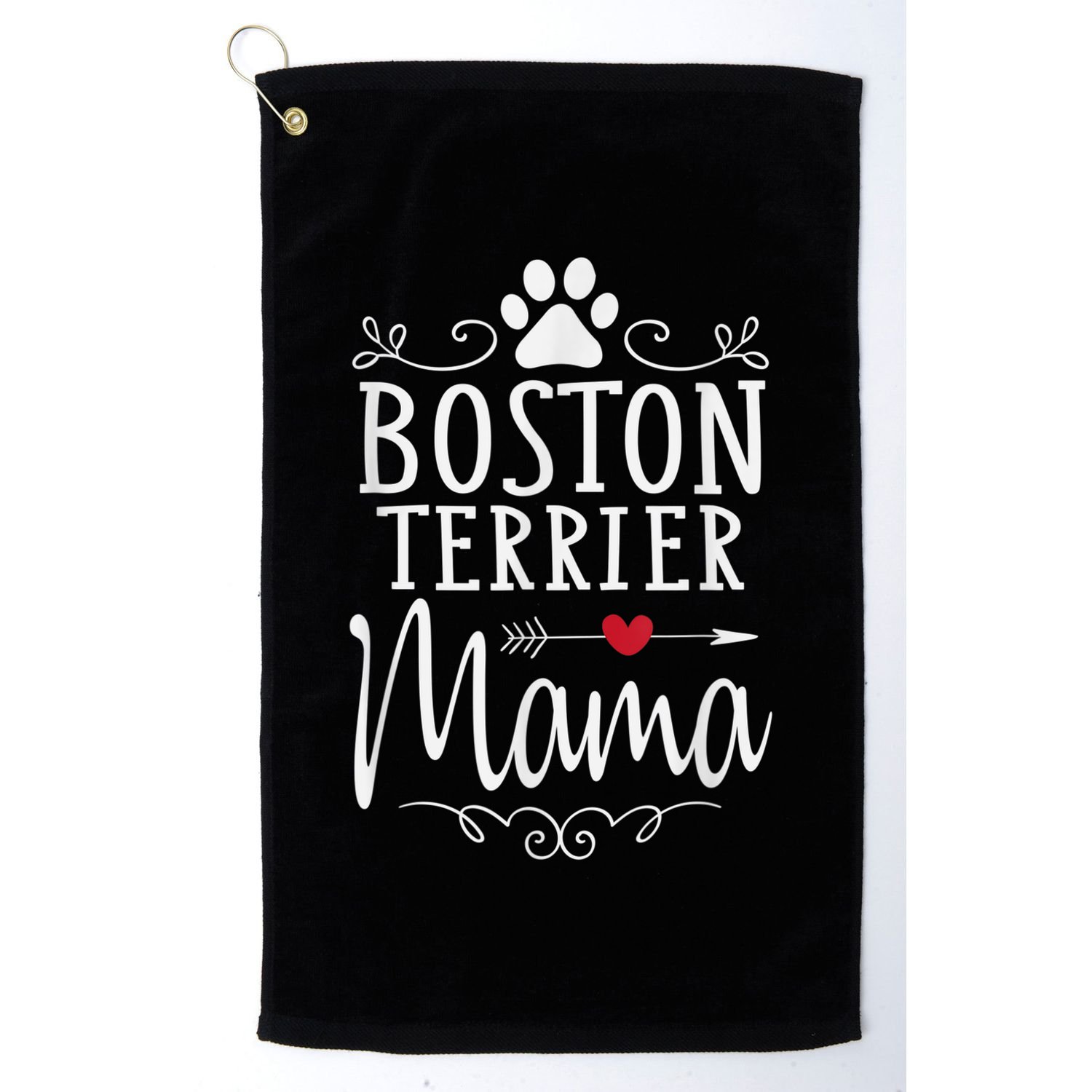 Boston Terrier Mama Funny Boston Terrier Lover Golf Towel