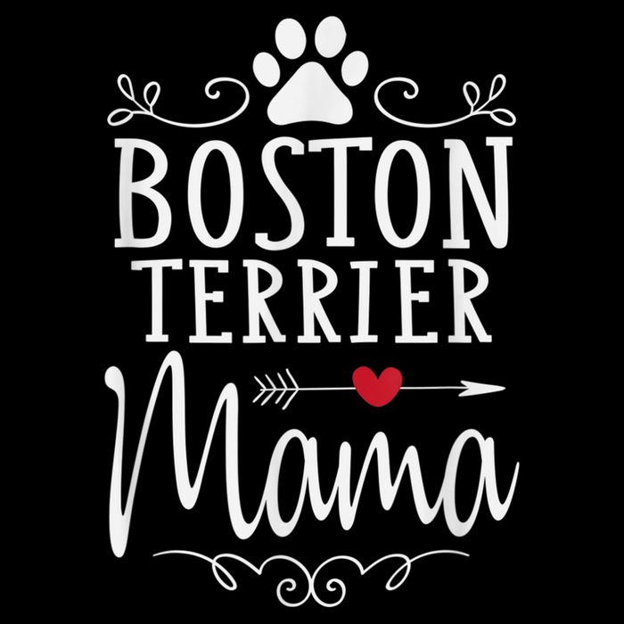 Boston Terrier Mama Funny Boston Terrier Lover Womens T-Shirt