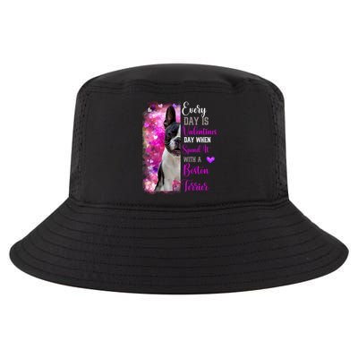 Boston Terrier Mom Funny Valentines Day Dog Lovers Hearts Cute Gift Cool Comfort Performance Bucket Hat