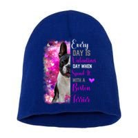 Boston Terrier Mom Funny Valentines Day Dog Lovers Hearts Cute Gift Short Acrylic Beanie