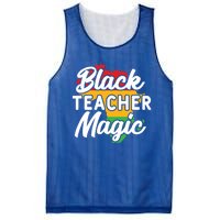 Black Teacher Magic Funny African American School Teacher Meaningful Gift Mesh Reversible Basketball Jersey Tank