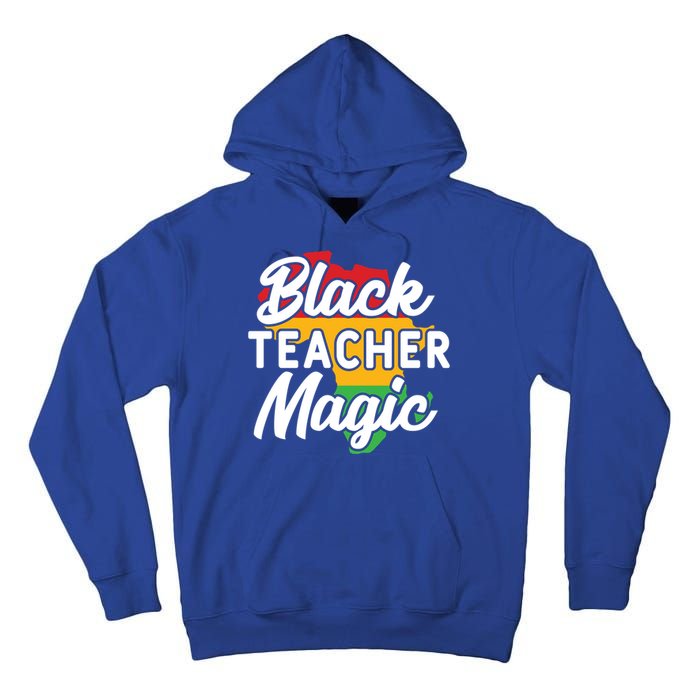 Black Teacher Magic Funny African American School Teacher Meaningful Gift Tall Hoodie