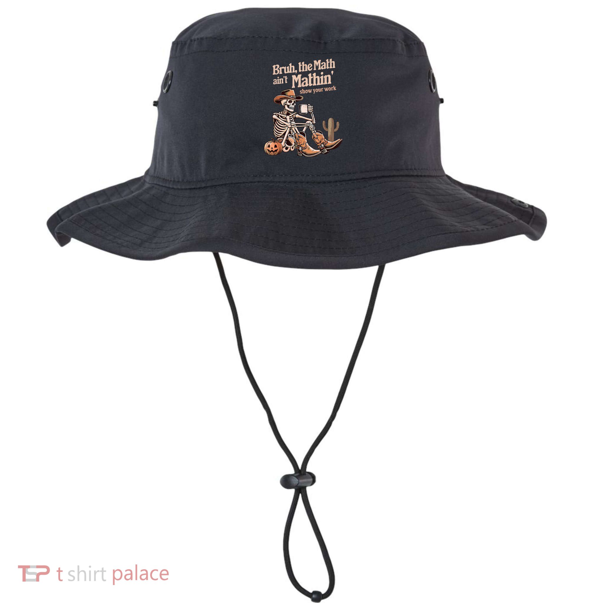 Bruh The Math AinT Mathin Show Your Work Halloween Teacher Bucket Hat