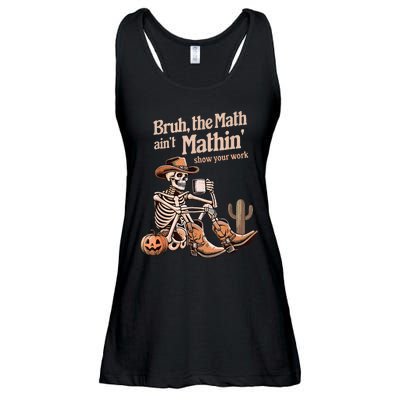 Bruh The Math AinT Mathin Show Your Work Halloween Teacher Ladies Essential Flowy Tank