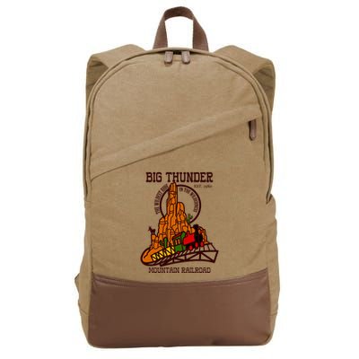 Big Thunder Mountain Railroad The Wildest Train Ride West Cotton Canvas Backpack