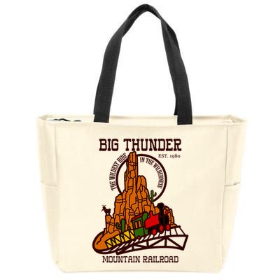 Big Thunder Mountain Railroad The Wildest Train Ride West Zip Tote Bag