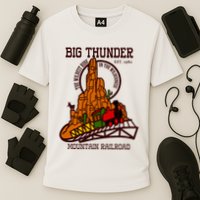 Big Thunder Mountain Railroad The Wildest Train Ride West Performance Shirt
