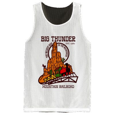 Big Thunder Mountain Railroad The Wildest Train Ride West Mesh Reversible Basketball Jersey Tank