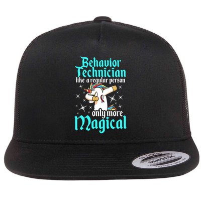 Behavior Technician Magical Behavioral Tech Rbt Flat Bill Trucker Hat