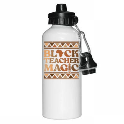 Black Teacher Magic Black History Month African Pride Women Aluminum Water Bottle