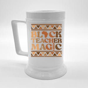 Black Teacher Magic Black History Month African Pride Women Beer Stein