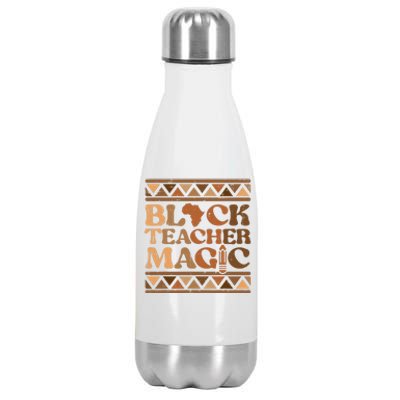 Black Teacher Magic Black History Month African Pride Women Stainless Steel Insulated Water Bottle