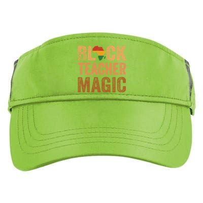 Black Teacher Magic Africa Melanin Pride Black History Month Gift Adult Drive Performance Visor