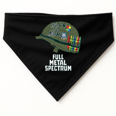 Born To Math Full Metal Spectrum Autism Awareness USA-Made Doggie Bandana