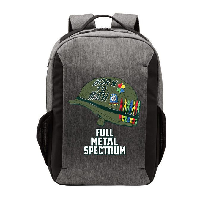 Born To Math Full Metal Spectrum Autism Awareness Vector Backpack