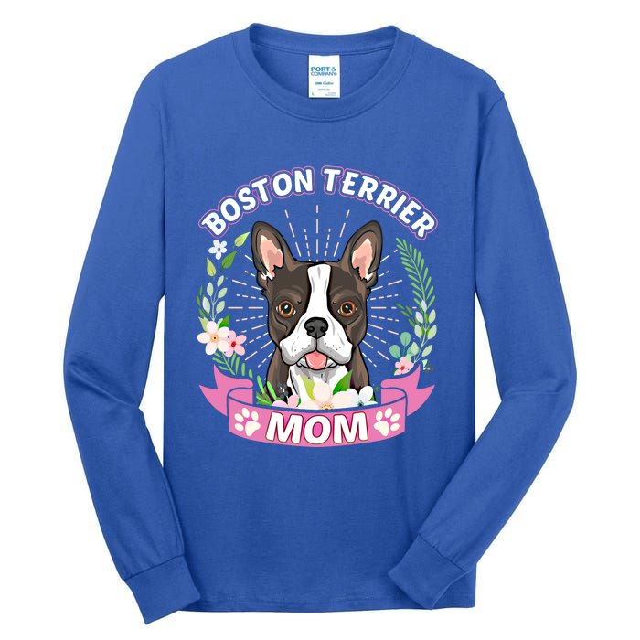 Boston Terrier Mom Dog Lover Mothers Day Gift Tall Long Sleeve T-Shirt