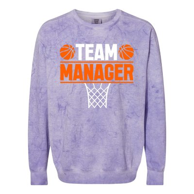 Basketball Team Manager Sports Game Lovers Premium Colorblast Crewneck Sweatshirt