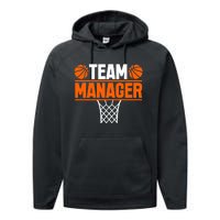 Basketball Team Manager Sports Game Lovers Premium Performance Fleece Hoodie