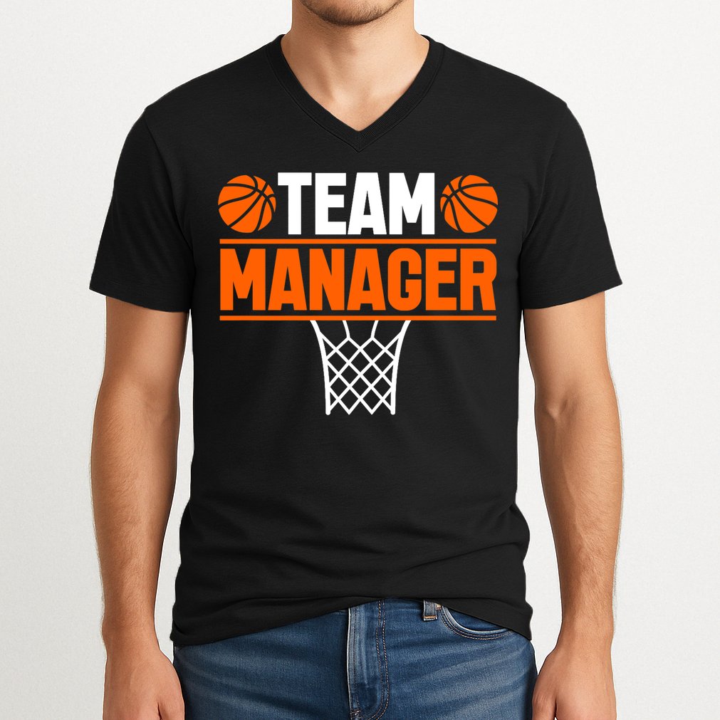 Basketball Team Manager Sports Game Lovers Premium V-Neck T-Shirt