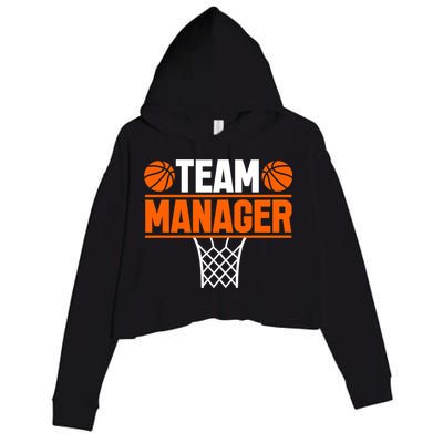 Basketball Team Manager Sports Game Lovers Premium Crop Fleece Hoodie