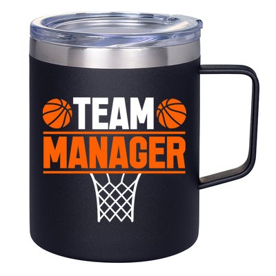 Basketball Team Manager Sports Game Lovers Premium 12oz Stainless Steel Coffee Mug