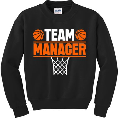 Basketball Team Manager Sports Game Lovers Premium Kids Sweatshirt