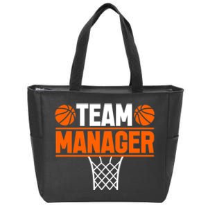 Basketball Team Manager Sports Game Lovers Premium Zip Tote Bag