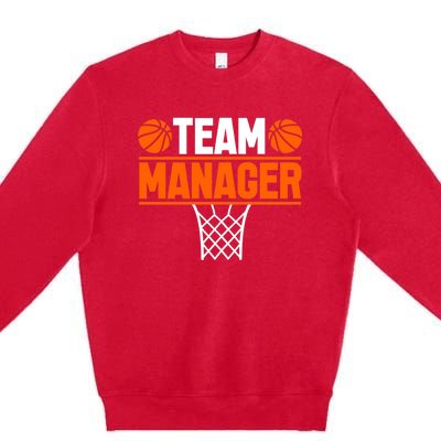 Basketball Team Manager Sports Game Lovers Premium Premium Crewneck Sweatshirt