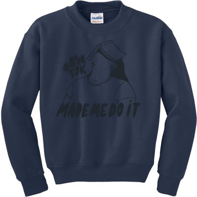 Book Tok Made Me Do It Kids Sweatshirt