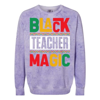 Black Teacher Magic Black History Celebration Colorblast Crewneck Sweatshirt