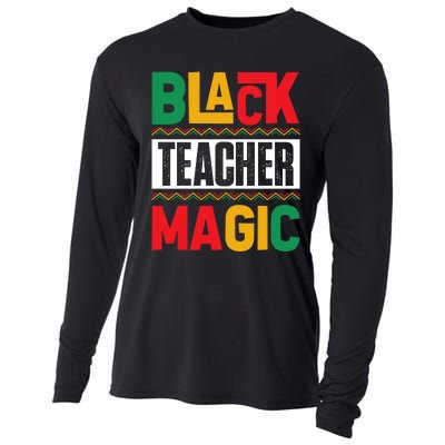 Black Teacher Magic Black History Celebration Cooling Performance Long Sleeve Crew