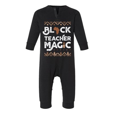 Black Teacher Magic Teacher Black history month Infant Fleece One Piece