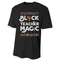 Black Teacher Magic Teacher Black history month Performance Sprint T-Shirt