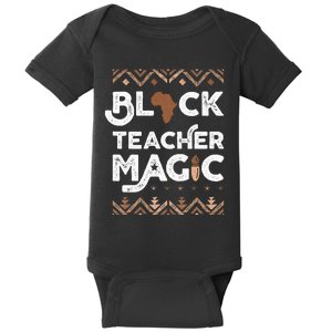 Black Teacher Magic Teacher Black history month Baby Bodysuit