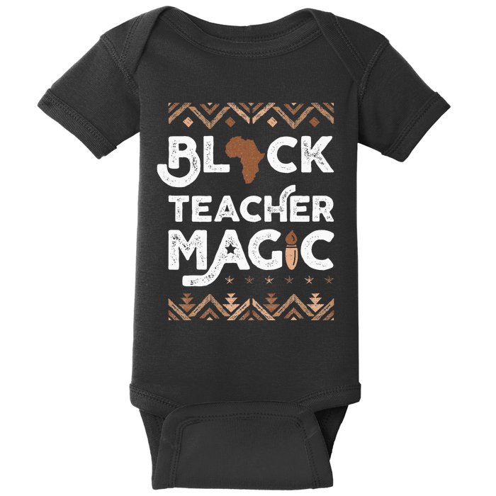 Black Teacher Magic Teacher Black history month Baby Bodysuit