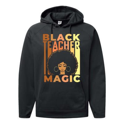 Black Teacher Magic Black History Month Melanin Performance Fleece Hoodie