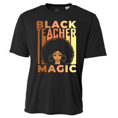 Black Teacher Magic Black History Month Melanin Cooling Performance Crew T-Shirt