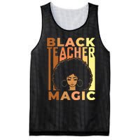 Black Teacher Magic Black History Month Melanin Mesh Reversible Basketball Jersey Tank