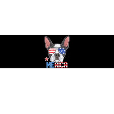 Boston Terrier Merica 4th Of July Dog Puppy Bumper Sticker